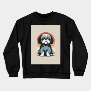 Shih Tzu Dog 2 - Japanese Retro Art Crewneck Sweatshirt